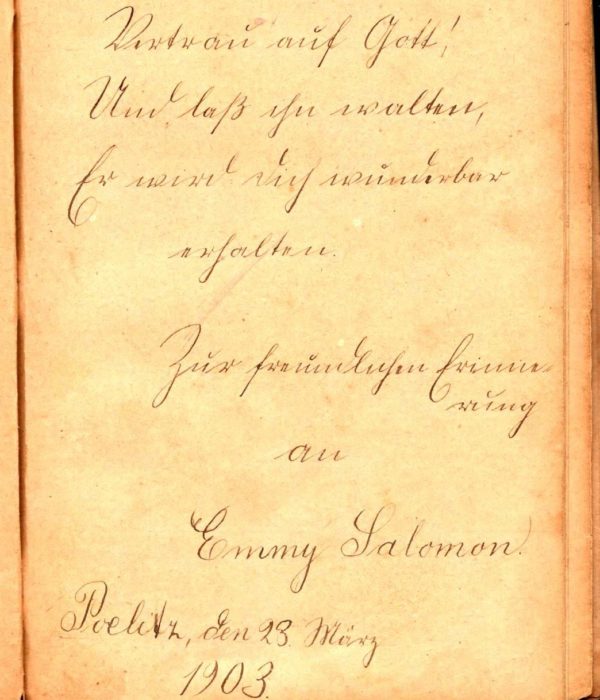 Spruch aus Poesiealbum