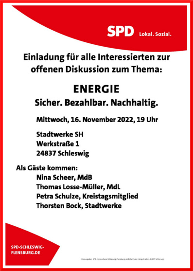 Einladung Veranstaltung "Energie"