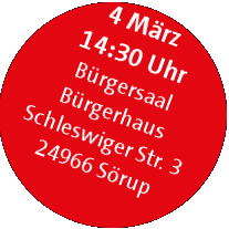 Roter Kreis mit Termin der Veranstaltung