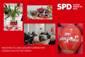 Kollage mit Bildern vom politischen Frühstück