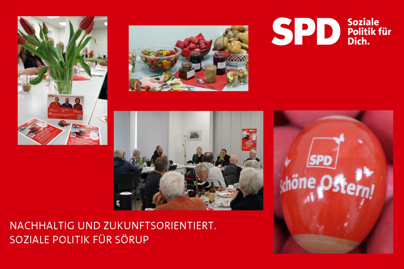 Kollage mit Bildern vom politischen Frühstück