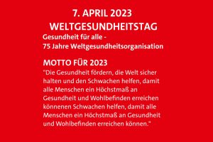 Text zu Weltgesundheitstag 2023